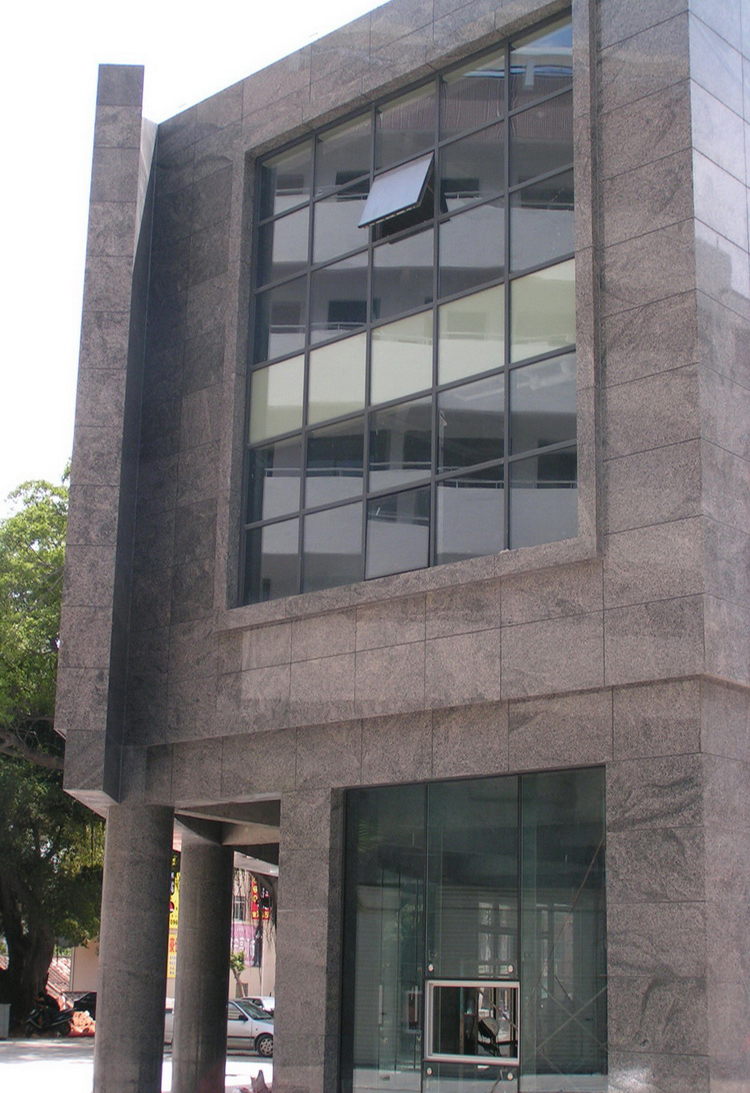 shopping mall brown granite facade